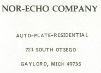 Nor-Echo Motel - High School Yearbook Ad (newer photo)